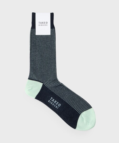 TAKEO KIKUCHI（タケオキクチ）の「裏糸配色ONOFFソックス（ソックス/靴下・メンズ・チャコール/ブラウン系その他5/ネイビー系4・00）」の4枚目の写真
