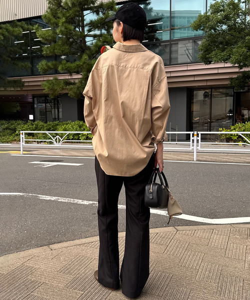 SLOBE IENA(スローブイエナ)の「ファインOXルーズフィットシャツ(シャツ/ブラウス・レディース・ピンク系その他/ブルー/ベージュ・FREE)」の10枚目の写真
