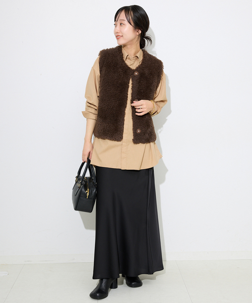 SLOBE IENA(スローブイエナ)の「ファインOXルーズフィットシャツ(シャツ/ブラウス・レディース・ピンク系その他/ブルー/ベージュ・FREE)」の16枚目の写真