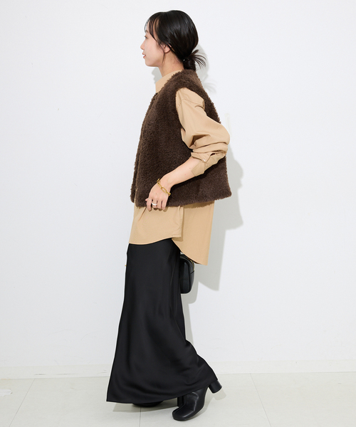 SLOBE IENA(スローブイエナ)の「ファインOXルーズフィットシャツ(シャツ/ブラウス・レディース・ピンク系その他/ブルー/ベージュ・FREE)」の17枚目の写真