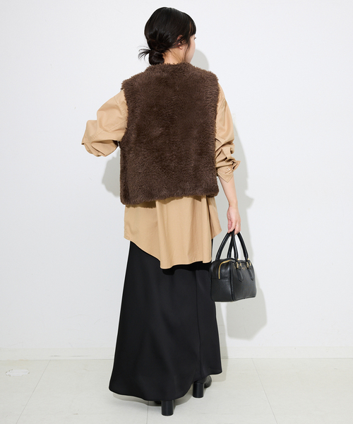 SLOBE IENA(スローブイエナ)の「ファインOXルーズフィットシャツ(シャツ/ブラウス・レディース・ピンク系その他/ブルー/ベージュ・FREE)」の18枚目の写真