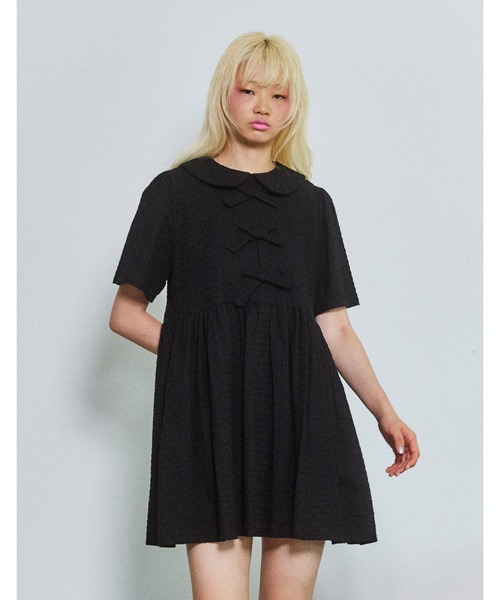 Little sunny bite(リトルサニーバイト)の「《little sunny bite》star mini dress(ワンピース・レディース・ホワイト/ブラック/ピンク・SMALL/MEDIUM)」の2枚目の写真