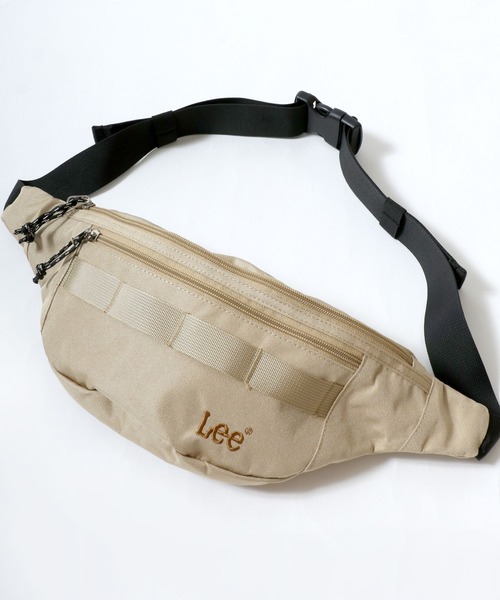 Lee（リー）の「Lee/リー 撥水 ロゴ ワンポイント刺繍 テープ付き ウエストバッグ/ボディバッグ/レディース メンズ（ボディバッグ/ウエストポーチ・レディース・グレー/ブラック/カーキ/ベージュ・FREE）」の3枚目の写真