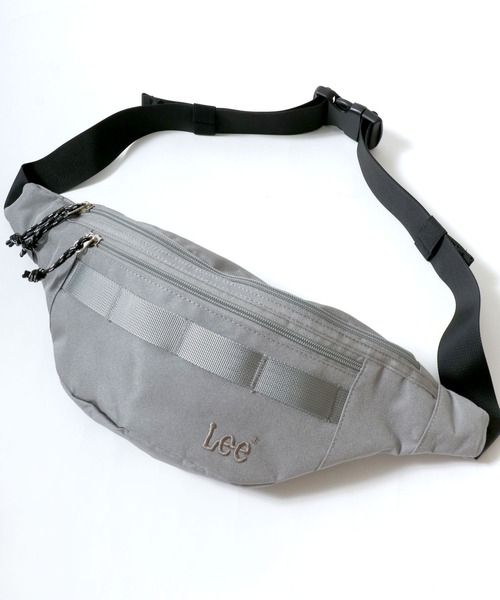 Lee（リー）の「Lee/リー 撥水 ロゴ ワンポイント刺繍 テープ付き ウエストバッグ/ボディバッグ/レディース メンズ（ボディバッグ/ウエストポーチ・レディース・グレー/ブラック/カーキ/ベージュ・FREE）」の2枚目の写真