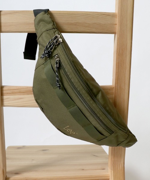 Lee（リー）の「Lee/リー 撥水 ロゴ ワンポイント刺繍 テープ付き ウエストバッグ/ボディバッグ/レディース メンズ（ボディバッグ/ウエストポーチ・レディース・グレー/ブラック/カーキ/ベージュ・FREE）」の8枚目の写真