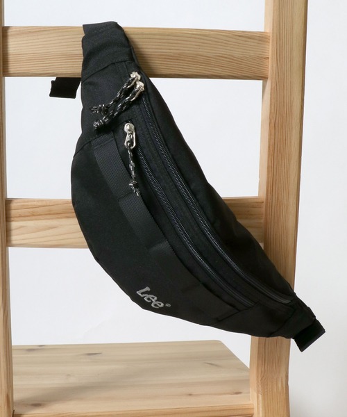 Lee（リー）の「Lee/リー 撥水 ロゴ ワンポイント刺繍 テープ付き ウエストバッグ/ボディバッグ/レディース メンズ（ボディバッグ/ウエストポーチ・レディース・グレー/ブラック/カーキ/ベージュ・FREE）」の5枚目の写真