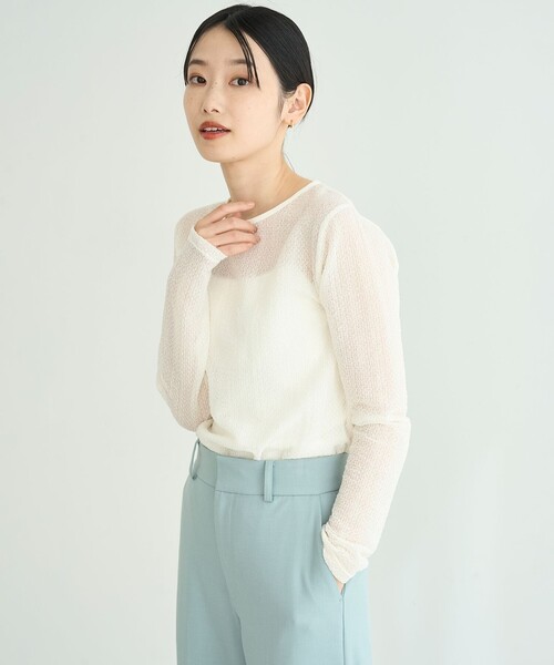 UNFILO(アンフィーロ)の「ストレッチ レーストップス(Tシャツ/カットソー・レディース・ホワイト系/ブラック系/イエロー系・LARGE/MEDIUM/SMALL)」の2枚目の写真