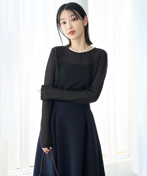 UNFILO(アンフィーロ)の「ストレッチ レーストップス(Tシャツ/カットソー・レディース・ホワイト系/ブラック系/イエロー系・LARGE/MEDIUM/SMALL)」の1枚目の写真