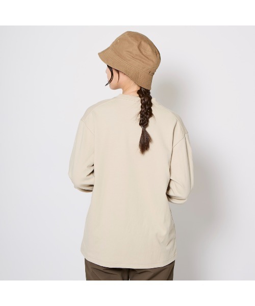 Foxfire（フォックスファイヤー）の「ＴＣシマエナガポケットＴ　Ｌ／Ｓ（Tシャツ/カットソー・レディース・オフホワイト/レッド/サンドグレー/チャコール・L/M）」の5枚目の写真