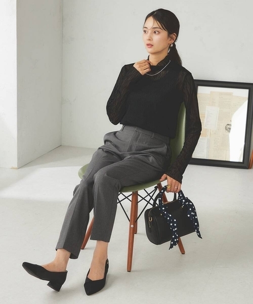 a.v.v（アーヴェヴェ）の「ボウタイスカーフシュシュセット（ストール/ショール・レディース・ネイビー/ブラウン・38）」の16枚目の写真