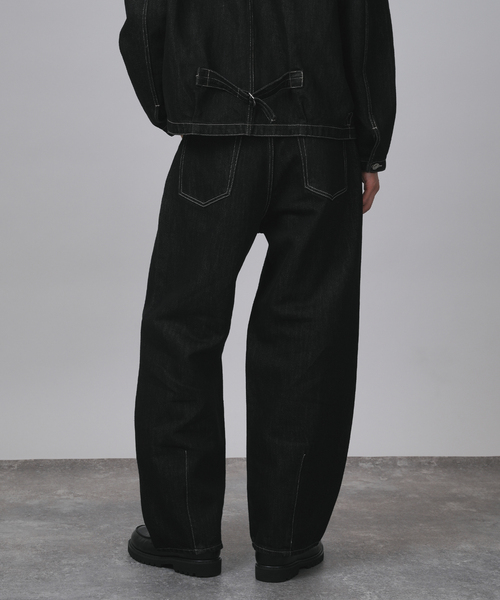 B.C STOCK(ベーセーストック)の「【BOYCOM/ボイコム】ペーパーデニムパンツ001(デニムパンツ・メンズ・ブラック・MEDIUM/LARGE/X-LARGE)」の5枚目の写真