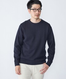 SHIPS:〈洗濯機可能〉 コットン カシミヤ ソリッド クルーネック ニット