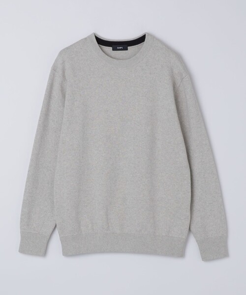 SHIPS:〈洗濯機可能〉 コットン カシミヤ ソリッド クルーネック