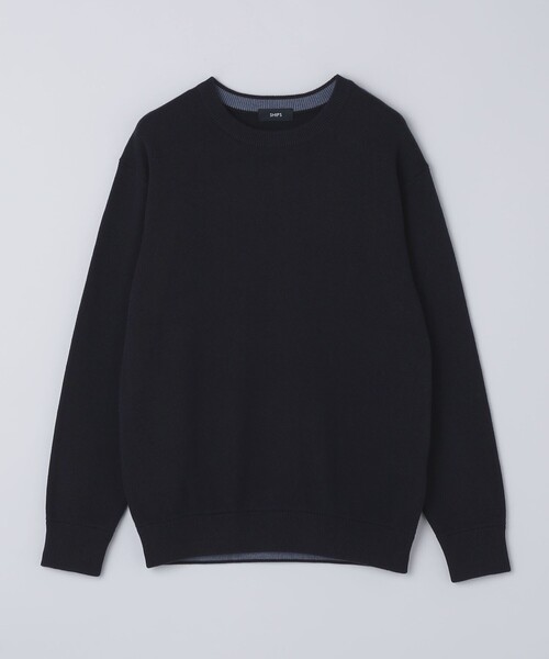 SHIPS（シップス）の「SHIPS:〈洗濯機可能〉 コットン カシミヤ ソリッド クルーネック ニット（ニット/セーター・メンズ・ライトブルー/パープル/ネイビー/ダークグレー/ライトグレー/コバルトブルー・SMALL/X-LARGE/LARGE/MEDIUM）」の17枚目の写真