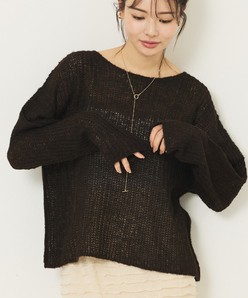 セール】モヘアライクシアーニット（ニット/セーター）｜abahouse