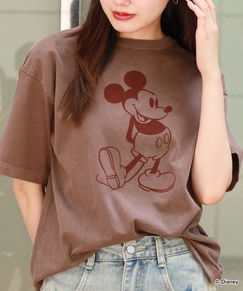 GOOD ROCK SPEED(グッドロックスピード)の「GOOD ROCK SPEED/グッドロックスピード / MICKEY MOUSE / Tshirts Tシャツ(Tシャツ/カットソー・メンズ・チャコール/ブラウン・L/M/S)」の2枚目の写真