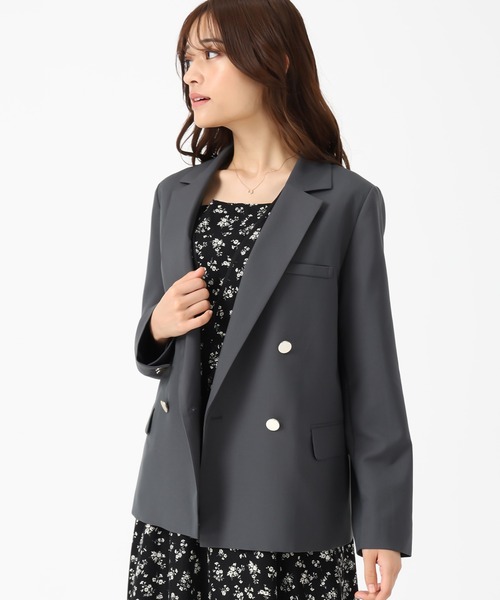 MISCH MASCH（ミッシュマッシュ）の「ダブルテーラードジャケット（テーラードジャケット・レディース・ブラウン/ブラウン系/グレー・S/M）」の10枚目の写真