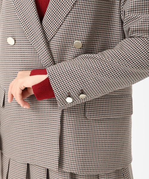 MISCH MASCH（ミッシュマッシュ）の「ダブルテーラードジャケット（テーラードジャケット・レディース・ブラウン/ブラウン系/グレー・S/M）」の20枚目の写真