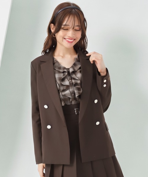 セール】2025秋冬新作 ダブルテーラードジャケット（テーラード