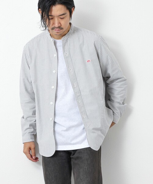 DANTON(ダントン)の「【DANTON/ダントン】DT-B0280 OXP BAND COLLAR SHIRT 25AW(シャツ/ブラウス・メンズ・ブルー系その他/グリーン系その他/ブラック系その他・38/40/42/44)」の5枚目の写真