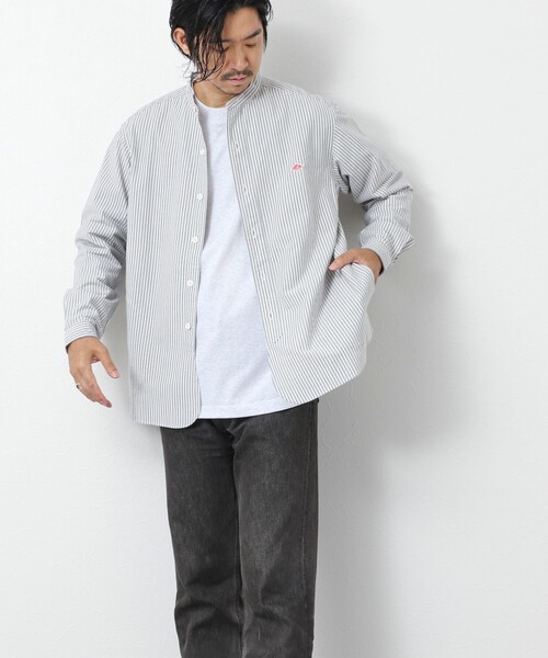 DANTON(ダントン)の「【DANTON/ダントン】DT-B0280 OXP BAND COLLAR SHIRT 25AW(シャツ/ブラウス・メンズ・ブルー系その他/グリーン系その他/ブラック系その他・38/40/42/44)」の6枚目の写真