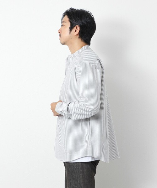 DANTON(ダントン)の「【DANTON/ダントン】DT-B0280 OXP BAND COLLAR SHIRT 25AW(シャツ/ブラウス・メンズ・ブルー系その他/グリーン系その他/ブラック系その他・38/40/42/44)」の8枚目の写真