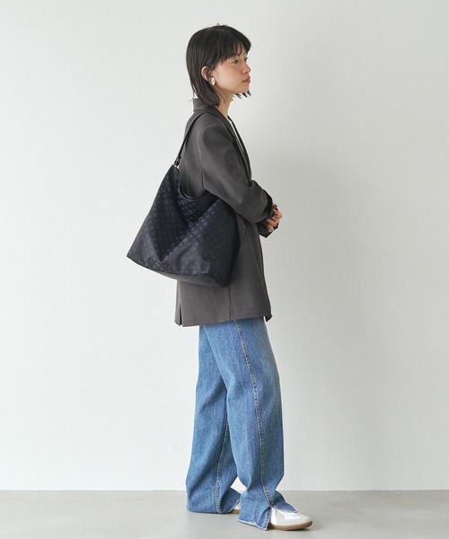 russet(ラシット)の「ナイロンジャガード 2WAYショルダーバッグ(ショルダーバッグ・レディース・ブラウン系その他/ブラック×ブルー/キナリ/キャメル/ライトグレー・FREE)」の20枚目の写真