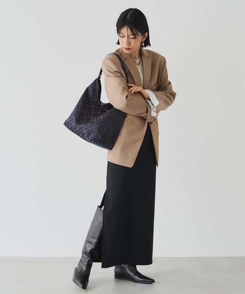 russet(ラシット)の「ナイロンジャガード 2WAYショルダーバッグ(ショルダーバッグ・レディース・ブラウン系その他/ブラック×ブルー/キナリ/キャメル/ライトグレー・FREE)」の22枚目の写真