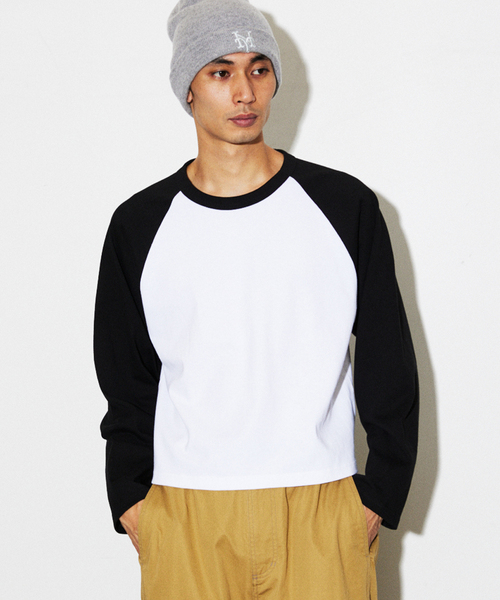 STONE  06aw ロゴ ロンt 長袖カットソー 短丈 SPINNS tシャツ 短丈ロングスリーブTシャツ/クロスロゴ/ロンT