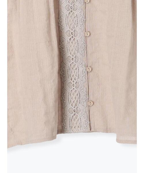 Samansa Mos2（サマンサ モスモス）の「ドビーストライプレースブラウス（シャツ/ブラウス・レディース・ベージュ/ブラック/オフホワイト・F）」の8枚目の写真