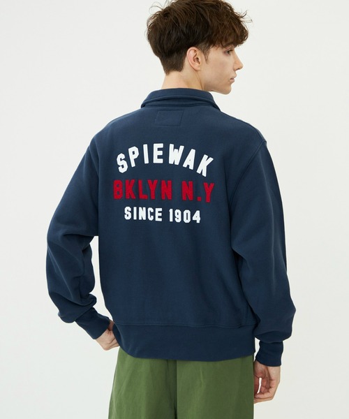 SPIEWAK(スピーワック)の「ハーフジップスタンドカラースウェット(スウェット・メンズ・ホワイト/イエロー/ネイビー/グレー・LARGE/X-LARGE/MEDIUM)」の3枚目の写真
