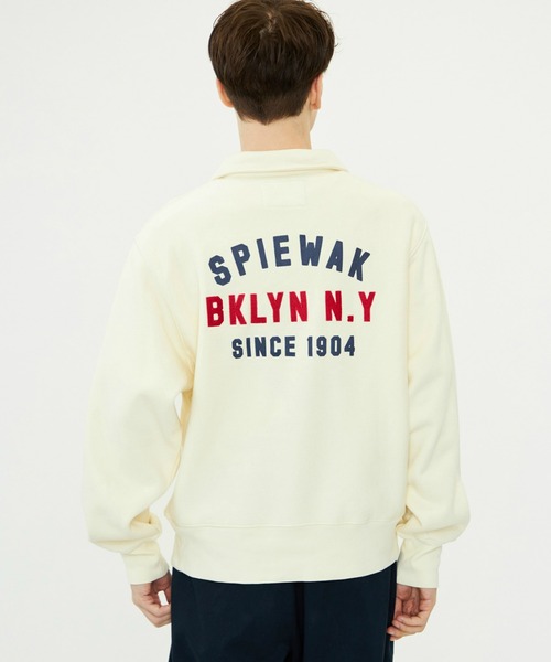 SPIEWAK(スピーワック)の「ハーフジップスタンドカラースウェット(スウェット・メンズ・ホワイト/イエロー/ネイビー/グレー・LARGE/X-LARGE/MEDIUM)」の2枚目の写真
