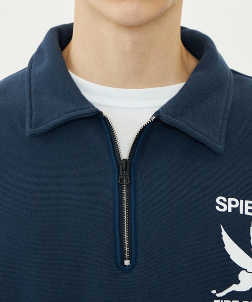 SPIEWAK(スピーワック)の「ハーフジップスタンドカラースウェット(スウェット・メンズ・ホワイト/イエロー/ネイビー/グレー・LARGE/X-LARGE/MEDIUM)」の6枚目の写真