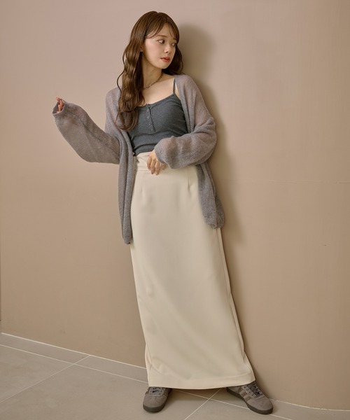 LAULEN(ローレン)の「wool mohair buttonless knit cardigan /ウールモヘアボタンレスニットカーディガン(カーディガン/ボレロ・レディース・ブラック/グレー/ベージュ・FREE)」の16枚目の写真