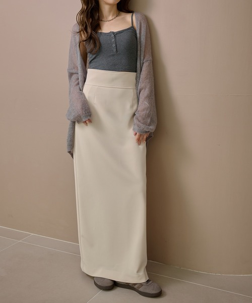 LAULEN(ローレン)の「wool mohair buttonless knit cardigan /ウールモヘアボタンレスニットカーディガン(カーディガン/ボレロ・レディース・ブラック/グレー/ベージュ・FREE)」の15枚目の写真