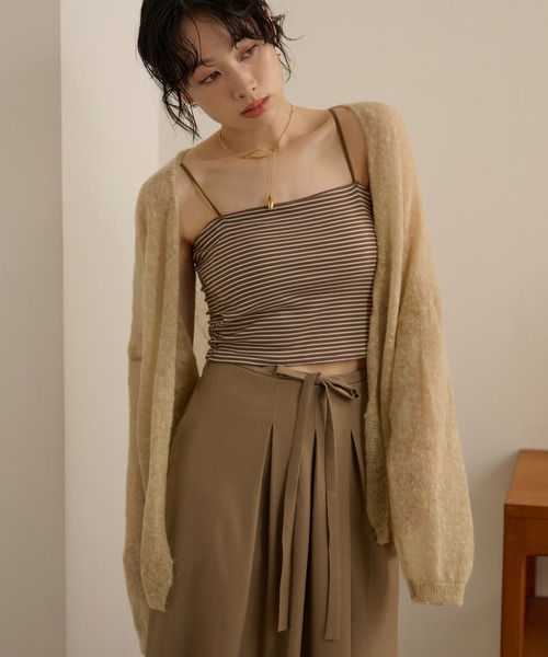 LAULEN(ローレン)の「wool mohair buttonless knit cardigan /ウールモヘアボタンレスニットカーディガン(カーディガン/ボレロ・レディース・ブラック/グレー/ベージュ・FREE)」の18枚目の写真