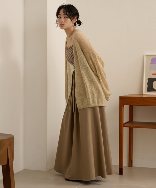 LAULEN(ローレン)の「wool mohair buttonless knit cardigan /ウールモヘアボタンレスニットカーディガン(カーディガン/ボレロ・レディース・ブラック/グレー/ベージュ・FREE)」の19枚目の写真