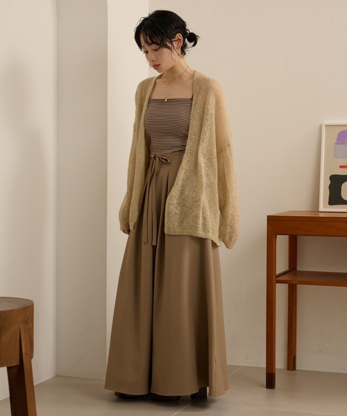 LAULEN(ローレン)の「wool mohair buttonless knit cardigan /ウールモヘアボタンレスニットカーディガン(カーディガン/ボレロ・レディース・ブラック/グレー/ベージュ・FREE)」の21枚目の写真