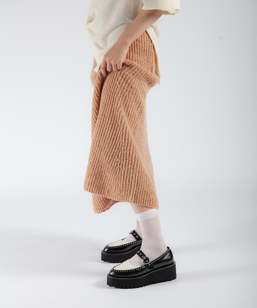 スタッズデザイン 厚底メリージェーンシューズ ALL BLACK│Jeffrey