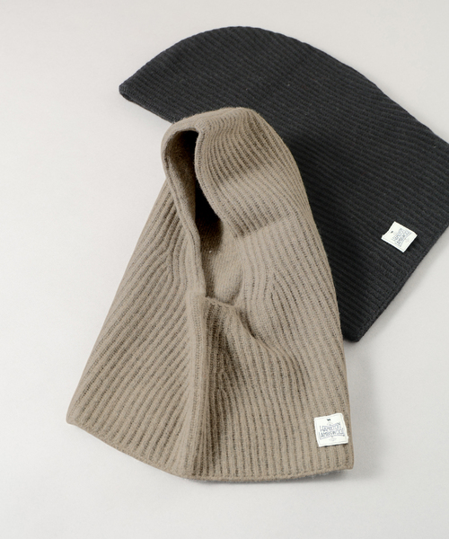 JOURNAL STANDARD relume(ジャーナルスタンダード レリューム)の「ハミルトン ウール ガーター バラクラバ(ニットキャップ/ビーニー・メンズ・パープル/グレー/ブラック系その他・FREE)」の1枚目の写真