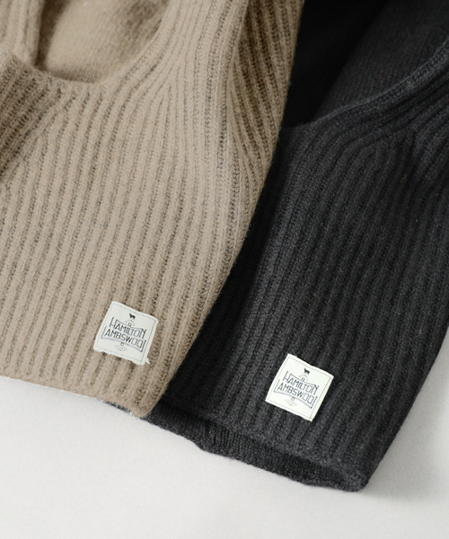 JOURNAL STANDARD relume(ジャーナルスタンダード レリューム)の「ハミルトン ウール ガーター バラクラバ(ニットキャップ/ビーニー・メンズ・パープル/グレー/ブラック系その他・FREE)」の5枚目の写真