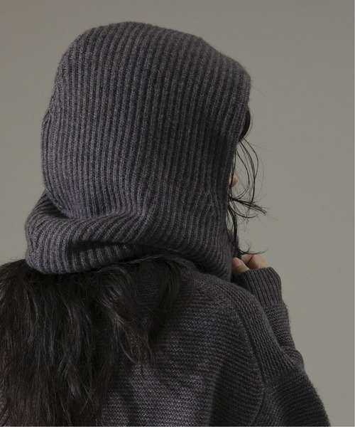 JOURNAL STANDARD relume(ジャーナルスタンダード レリューム)の「ハミルトン ウール ガーター バラクラバ(ニットキャップ/ビーニー・メンズ・パープル/グレー/ブラック系その他・FREE)」の9枚目の写真