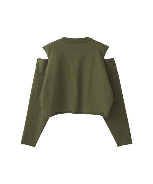 HYSTERIC GLAMOUR（ヒステリックグラマー）の「NO RULES ショート丈スウェット（スウェット・レディース・カーキ/ブラック/ブラウン・FREE）」の4枚目の写真