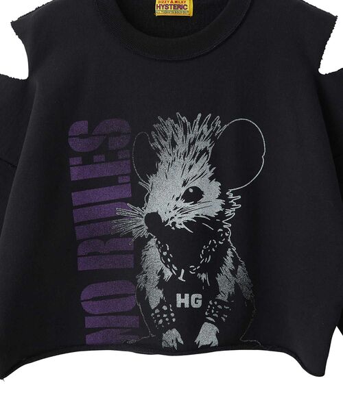 HYSTERIC GLAMOUR（ヒステリックグラマー）の「NO RULES ショート丈スウェット（スウェット・レディース・カーキ/ブラック/ブラウン・FREE）」の9枚目の写真