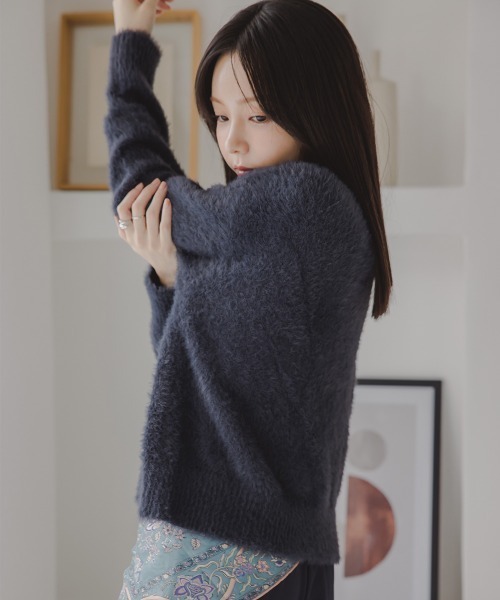 Petitjo(プッチージョ)の「小さいサイズ シャギーボートネックニット 低身長さん・小柄女性(ニット/セーター・レディース・ピンク/チャコール・XS-S/M-L)」の20枚目の写真