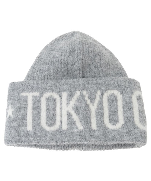 CONVERSE TOKYO（コンバーストウキョウ）の「MOHAIR-LIKE LOGO KNIT CAP（ニットキャップ/ビーニー・レディース・ブラック/ホワイト/ライトグレー・FREE）」の8枚目の写真