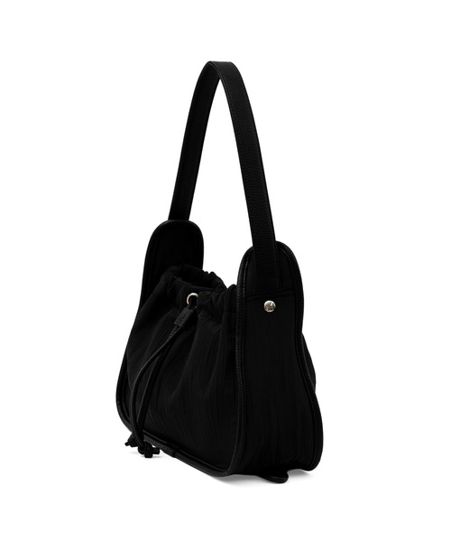 VitaFelice（ヴィータフェリーチェ）の「プリーツ巾着MINIバッグ ワンハンドルバッグ 軽量バッグ（ショルダーバッグ・レディース・ブラック/ライム・FREE）」の20枚目の写真