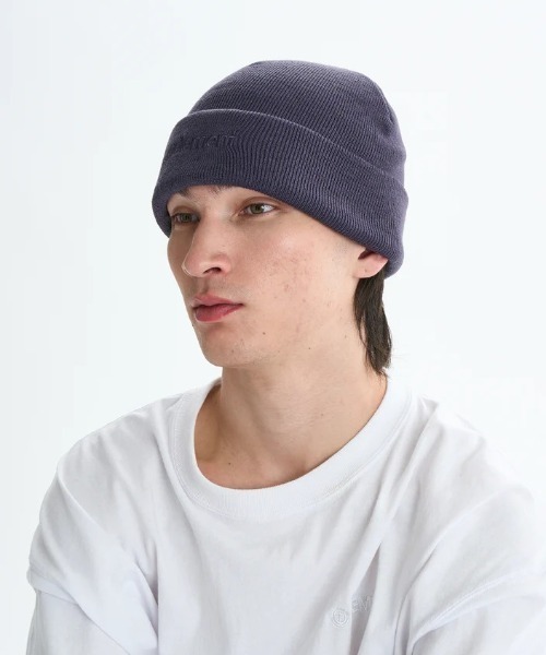 ELEMENT(エレメント)の「ELEMENT/エレメント ビーニー MID LOWCASE BEANIE BF022-991(ニットキャップ/ビーニー・メンズ・グレイッシュブルー/スミクロ/グリーン・FREE)」の6枚目の写真