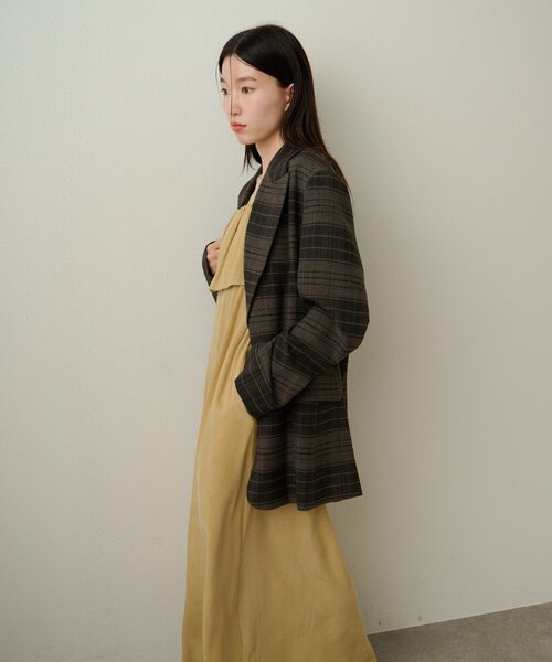 Omekashi（オメカシ）の「フリルキャミワンピース（ワンピース・レディース・ベージュ/ブラウン/オフホワイト・36/38）」の6枚目の写真