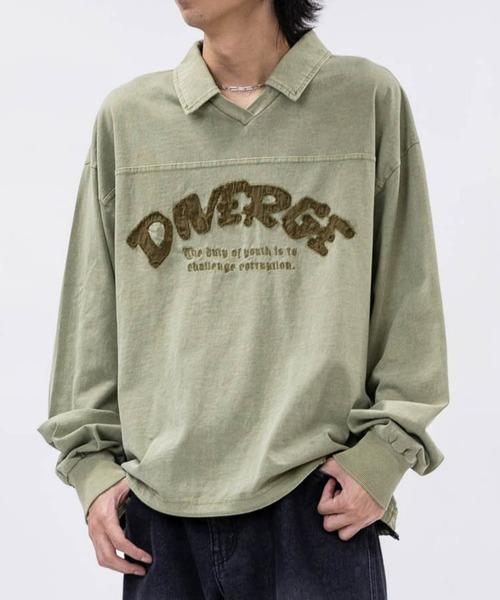 JOHN'S CLOSET(ジョンズクローゼット)の「【13】ドローコード付 ヴィンテージライク Vネックポロ(ポロシャツ・メンズ・ピンク/チャコールグレー/カーキ・LARGE/MEDIUM)」の2枚目の写真